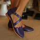 Mangrove Leather Flats In Purple