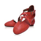 Mangrove Leather Flats In Red