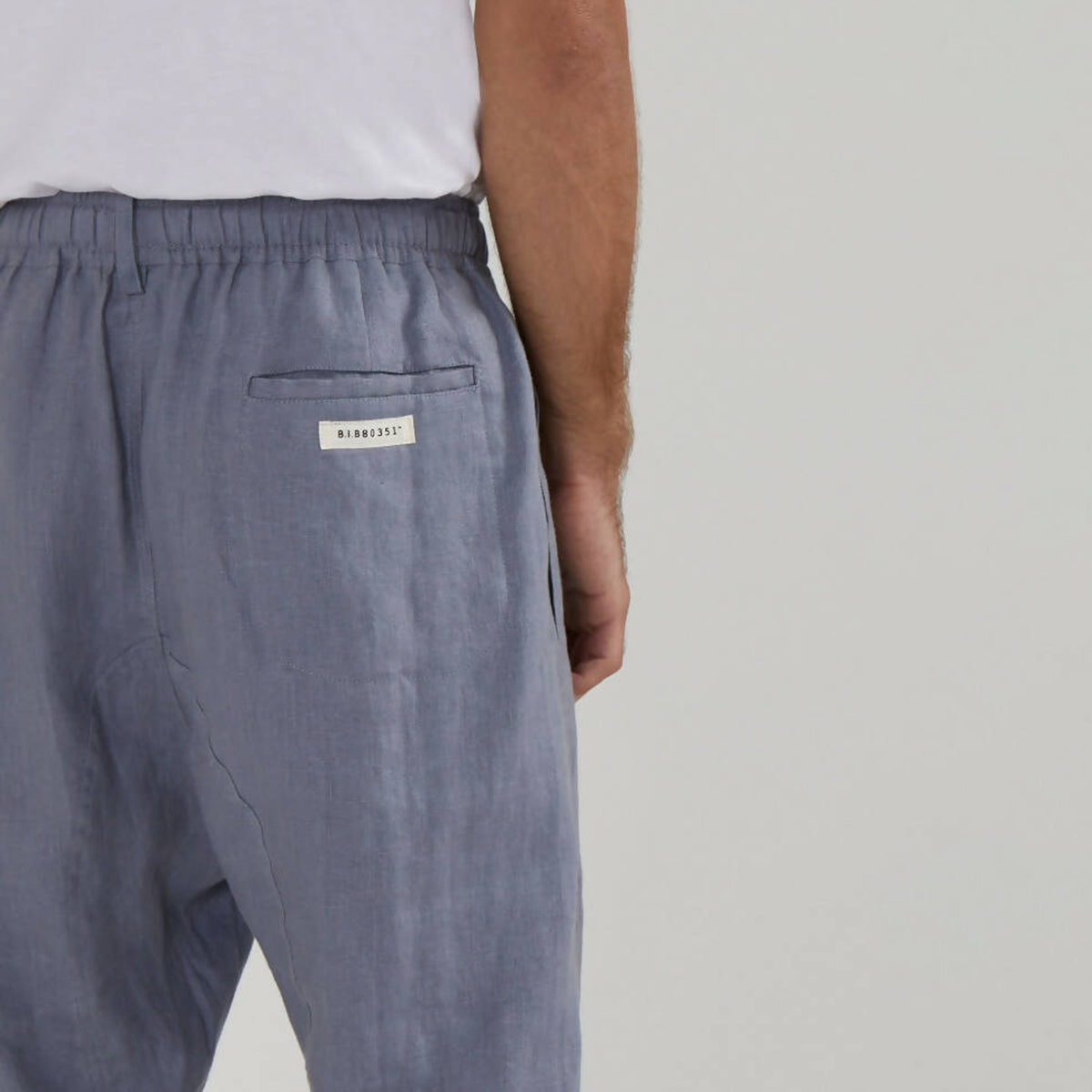 Society lounge linen long pants in slate - hedonist.bali