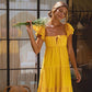 Nymph Bohemian Linen Maxi Dress In Sunglow