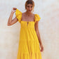 Nymph Bohemian Linen Maxi Dress In Sunglow