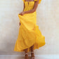 Nymph Bohemian Linen Maxi Dress In Sunglow