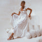 Nymph Bohemian Linen Maxi Dress In White