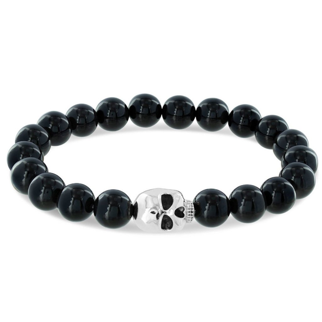 Onyx Bracelet - Skull - IKKU Jewelry