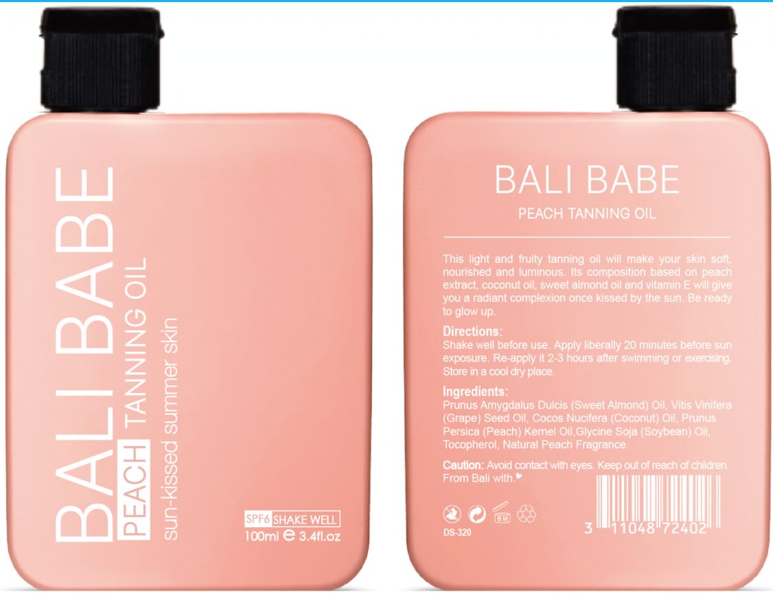 Bali babe peach tanning oil