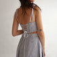 DITA CORSET GREY AND WHITE STRIPES