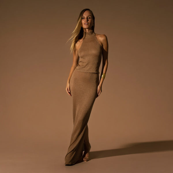Gold hourglass full length top – Matahari the label