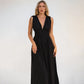 Rafina Goddes Cotton Maxi Dress In Black