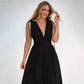 Rafina Goddes Cotton Maxi Dress In Black