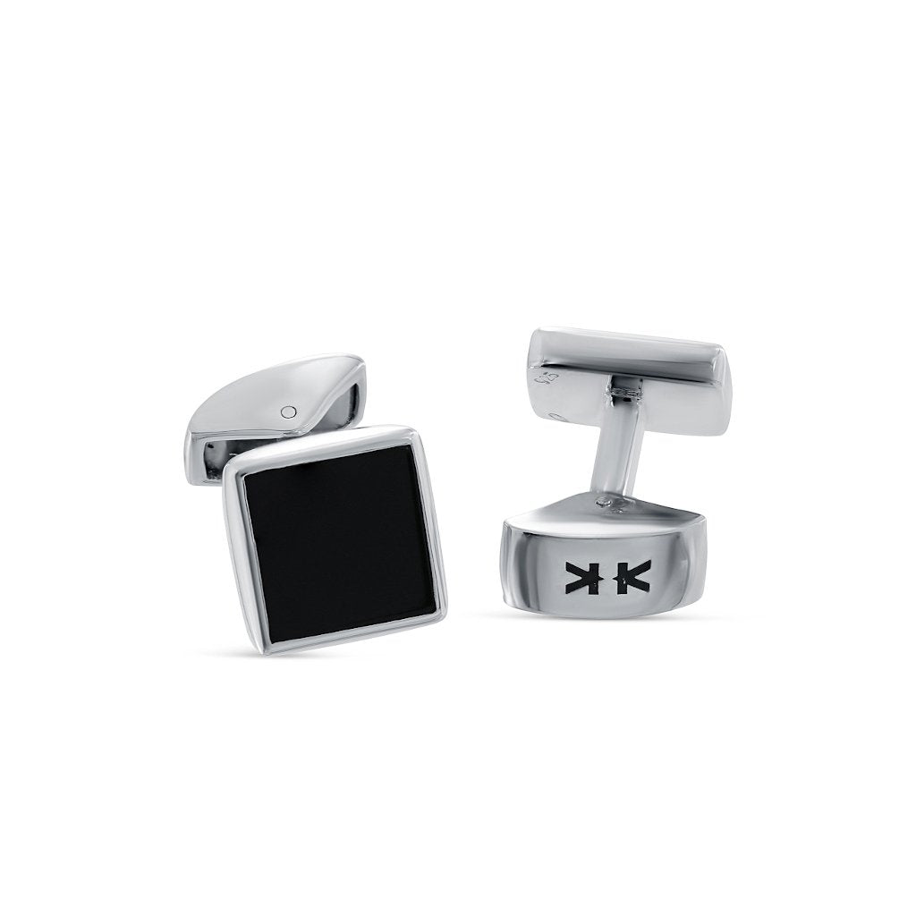 Cuff-links - Square Onyx - IKKU Jewelry