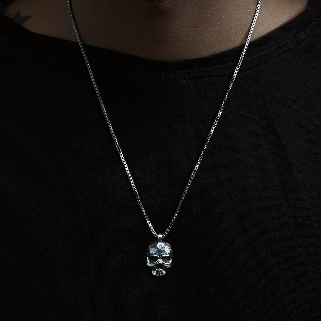 Pendant - Skull Faceted - IKKU Jewelry