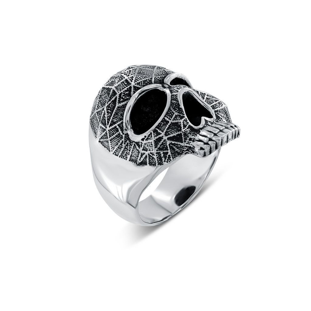 Ring - Skull Faceted - IKKU Jewelry