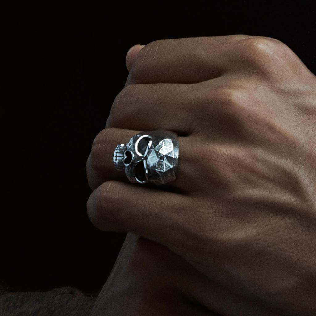 Ring - Skull Faceted - IKKU Jewelry