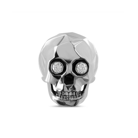 Ring - Skull Faceted White Zircons - IKKU Jewelry