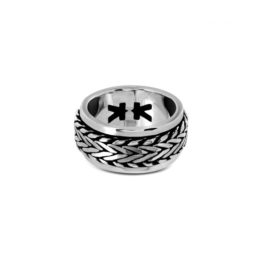 Ring - Spinner Double Chevron - IKKU Jewelry