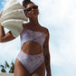 San Leo Cut-out One Piece Swimwear In Botanica
