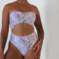 San Leo Cut-out One Piece Swimwear In Botanica
