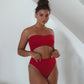 San Leo Cut-out One Piece Swimwear In Red Lava