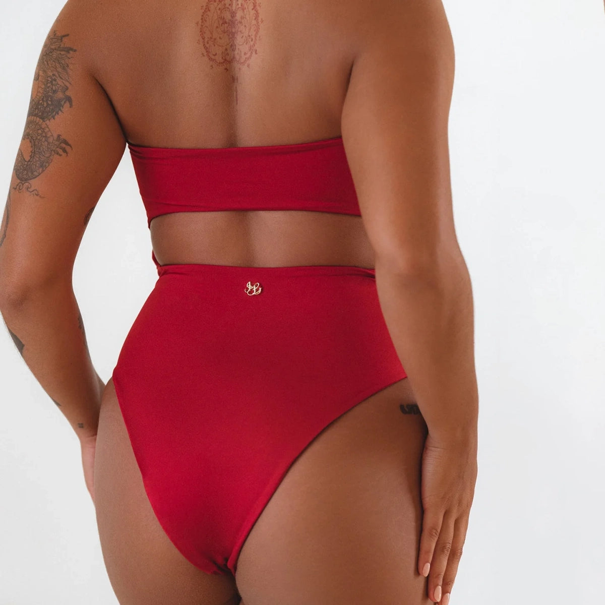 San Leo Cut-out One Piece Swimwear In Red Lava