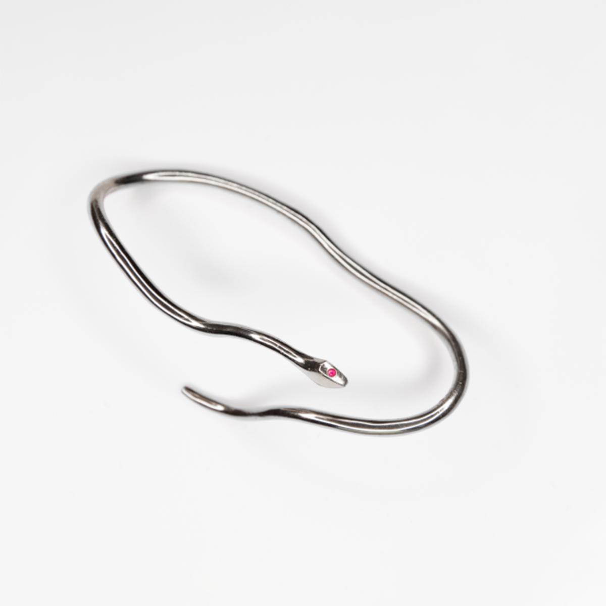 CUFF BRACELET SNAKE IN SILVER