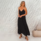 Silky Wind Strappy Maxi Dress In Black