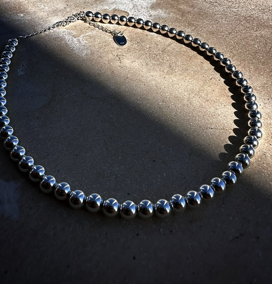 Silver Beads Necklace (Chocker)