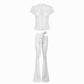Valkrie Set Tee Pants Belt White
