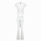 Valkrie Set Tee Pants Belt White