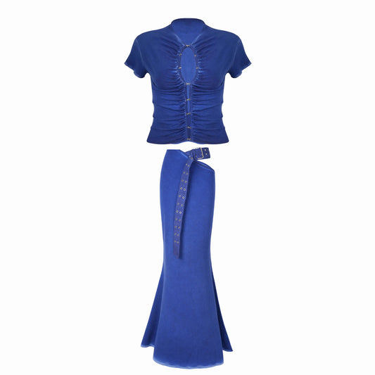 Valkrie Set Tee Skirt Denim