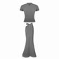 Valkrie Set Tee Skirt Grey