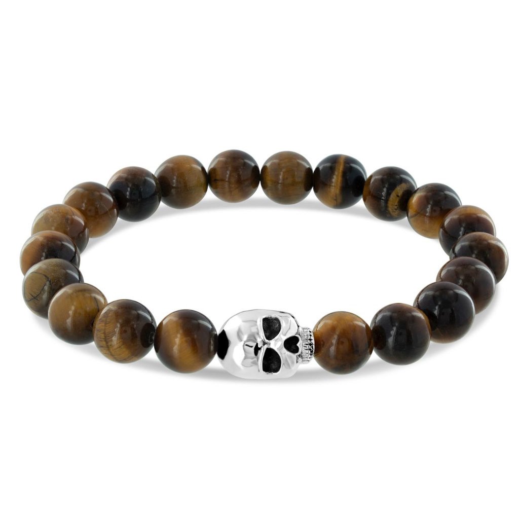 Tiger Eye Bracelet - Skull - IKKU Jewelry