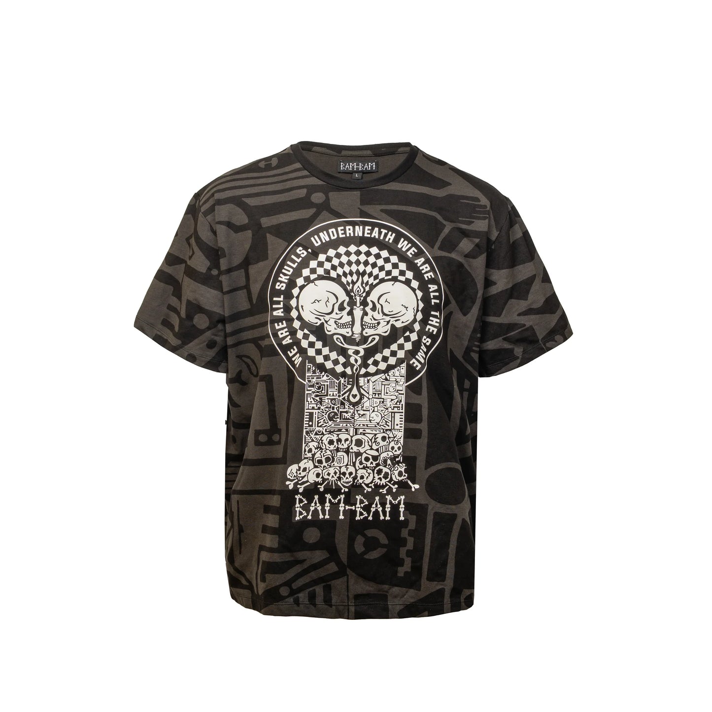 ONE LOVE CHARCOAL & BLACK OVERSIZED TEE