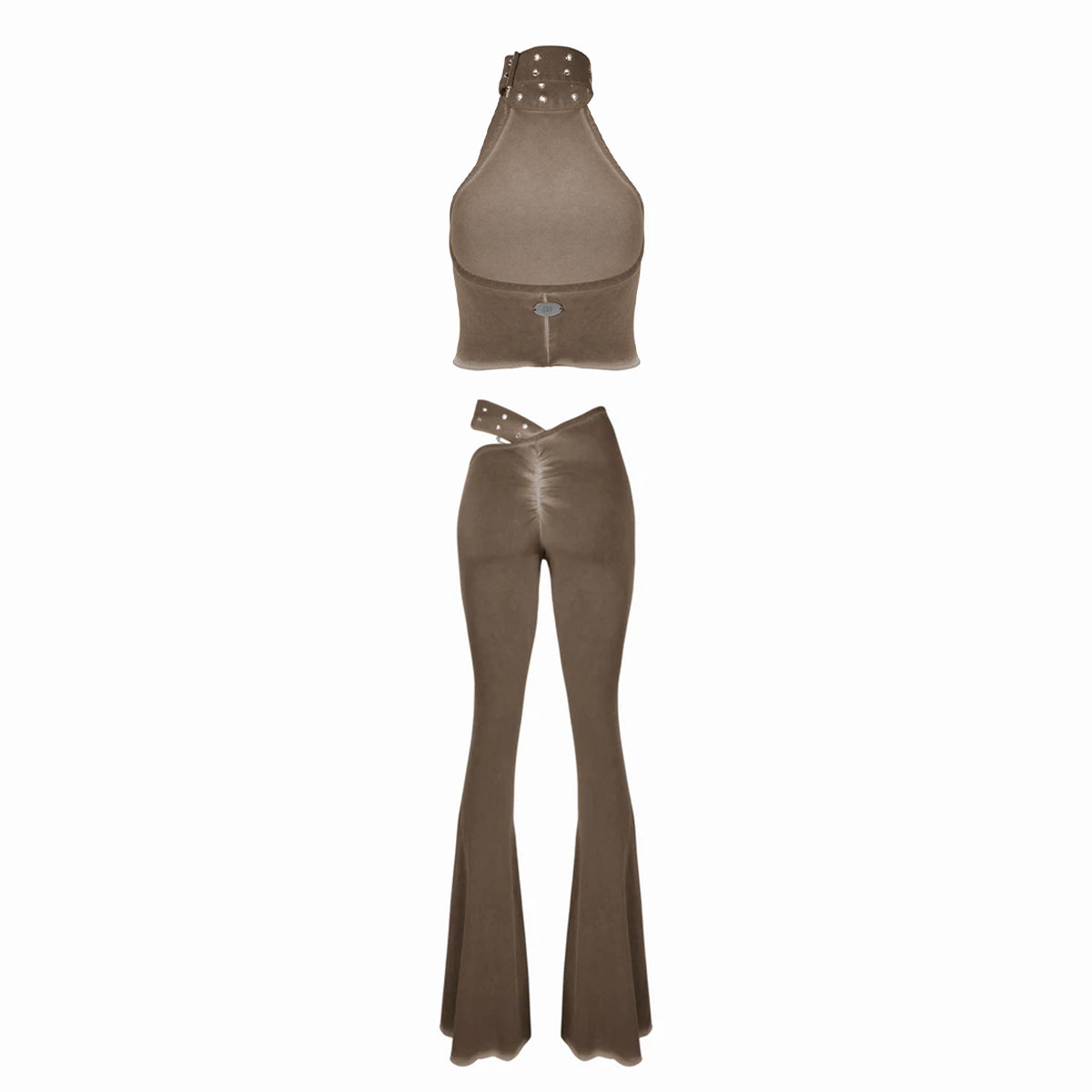 Valkrie Set Top Pants Belt Brown
