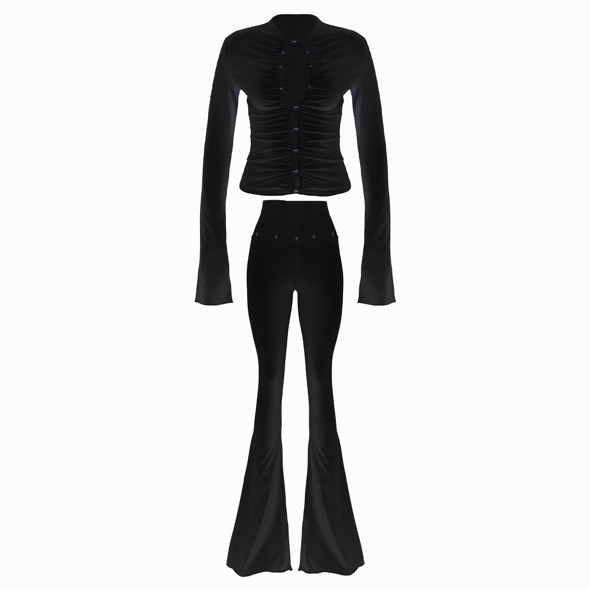 Valkrie Set Long Top Pants Hook Black