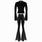 Valkrie Set Long Top Pants Hook Black