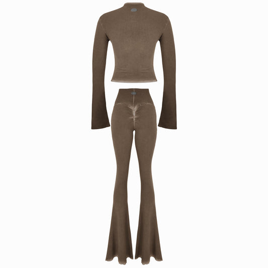 Valkrie Set Long Top Pants Hook Brown