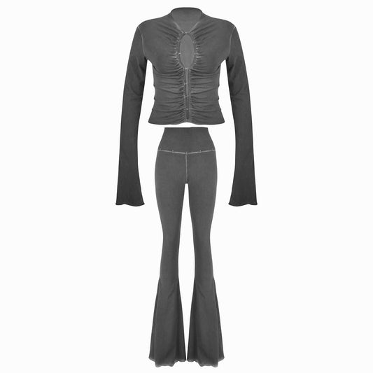 Valkrie Set Long Top Pants Hook Grey