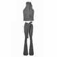 Valkrie Set Top Pants Belt  Grey