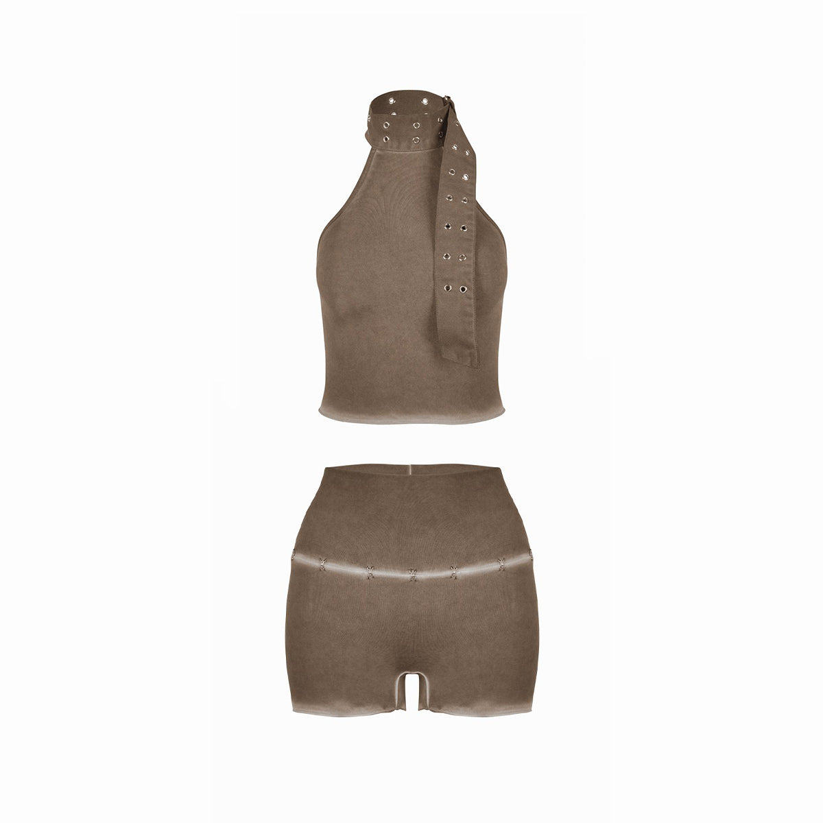 Valkrie Set Top Short Brown
