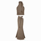 Valkrie Set Top Skirt Brown
