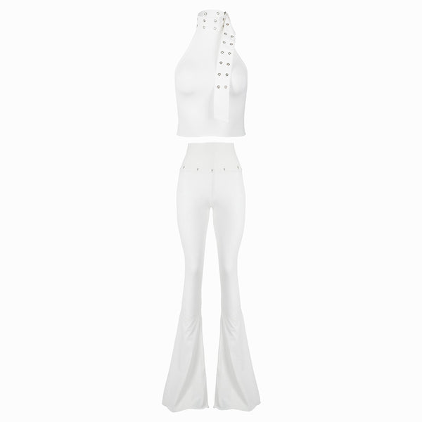 Valkrie Set Top Pants Hook White – Vecher Apparel