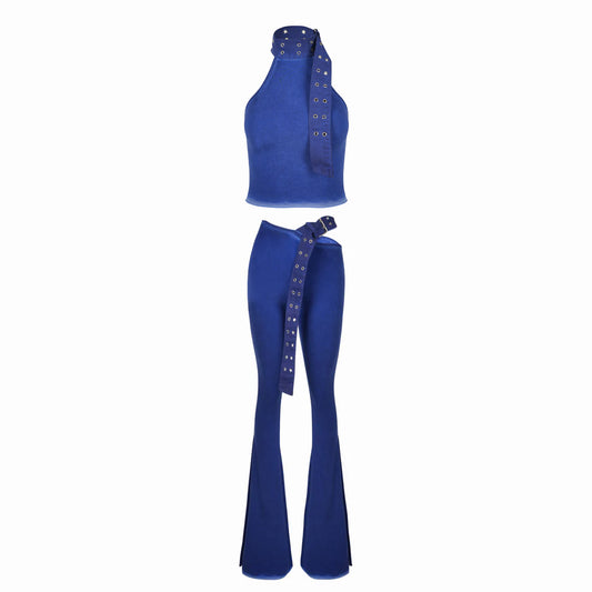 Valkrie Set Top Pants Belt Denim