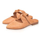 Taj Mahal Pointy Toe Mules In Tan