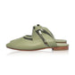 Taj Mahal Pointy Toe Mules In Olive Green