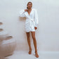 Ti Amo Linen Wrap Dress In White