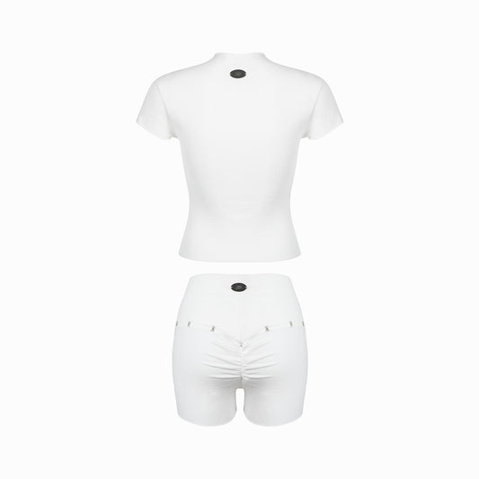 Valkrie Set Tee Short White