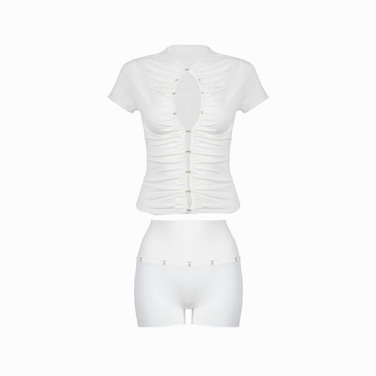 Valkrie Set Tee Short White