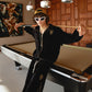 SILK VELVET TRACK JACKET BLACK