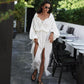 LUNA WHITE LINEN CRINKLE DRESS