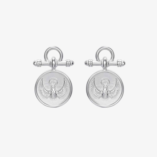 Earring Scarab Silver